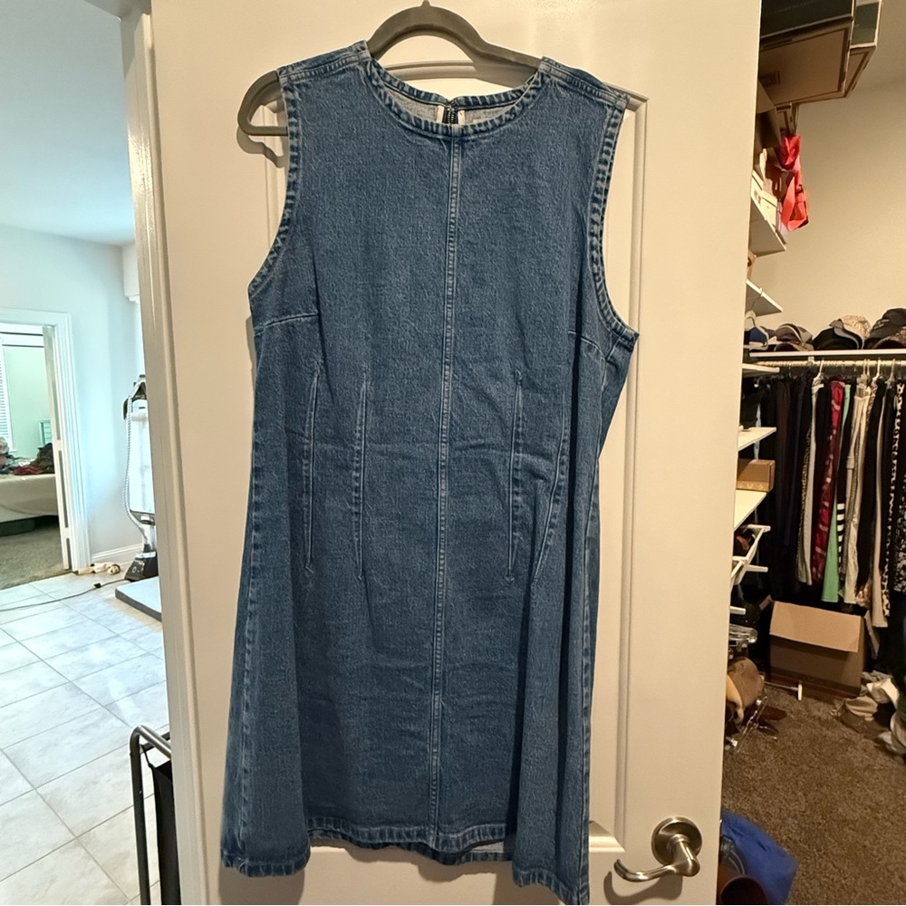 Abercrombie & Fitch Sleeveless Denim Dress size XL tall